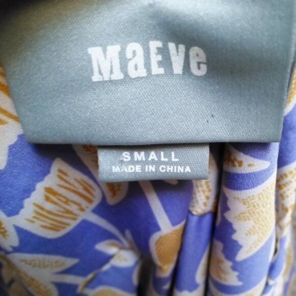 Maeve Blue and Yellow Patterned Dress - Picture 7 of 8